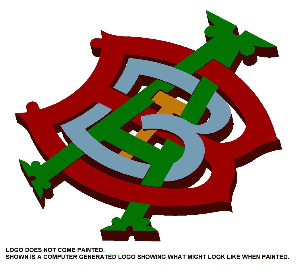 THE BERKSHIRE BREWING ASSOCIATION LOGO in 3D (not painted)**FREE SHIPPING