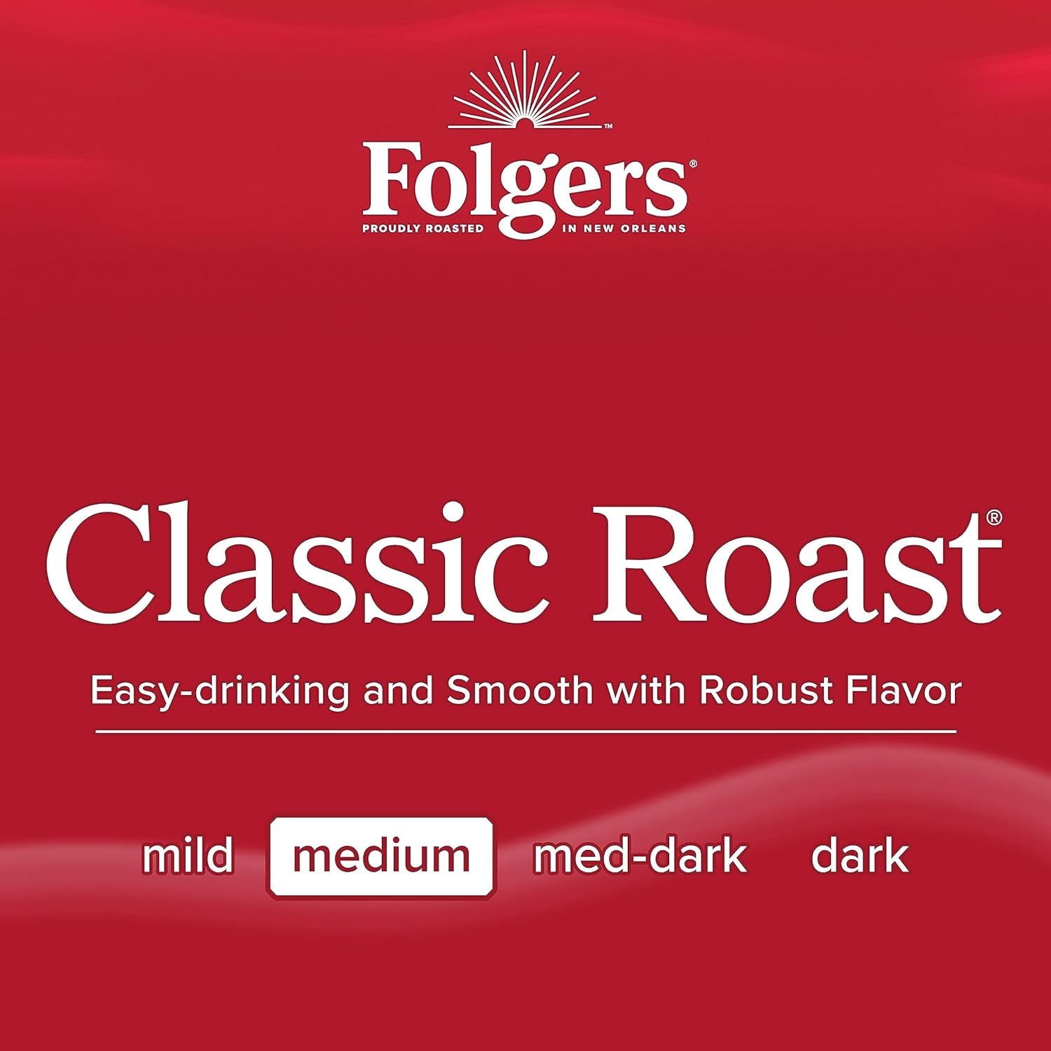 Folgers Classic Roast, Medium Roast Coffee, Keurig K-Cup Pods, 48 Count Boxes