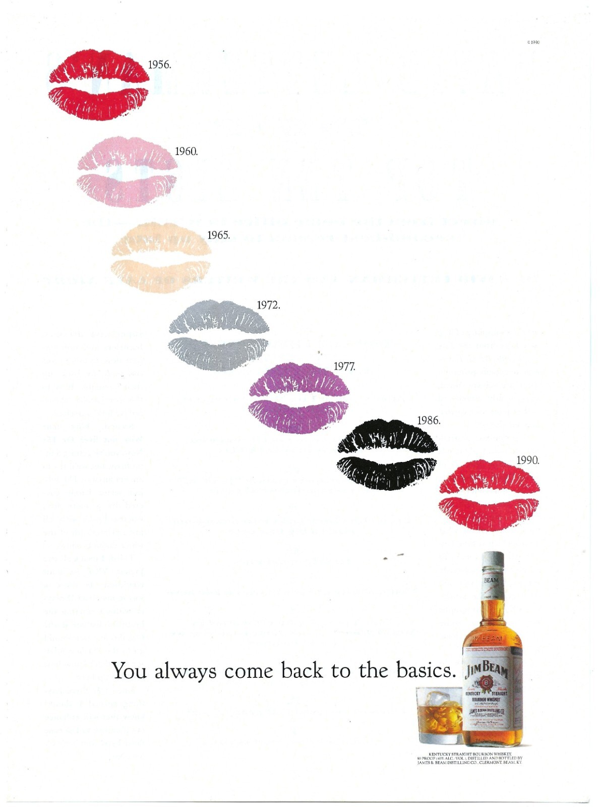 Vintage Print Ad Jim Beam You Always Come Back To The Basics – Lipstick Shades
