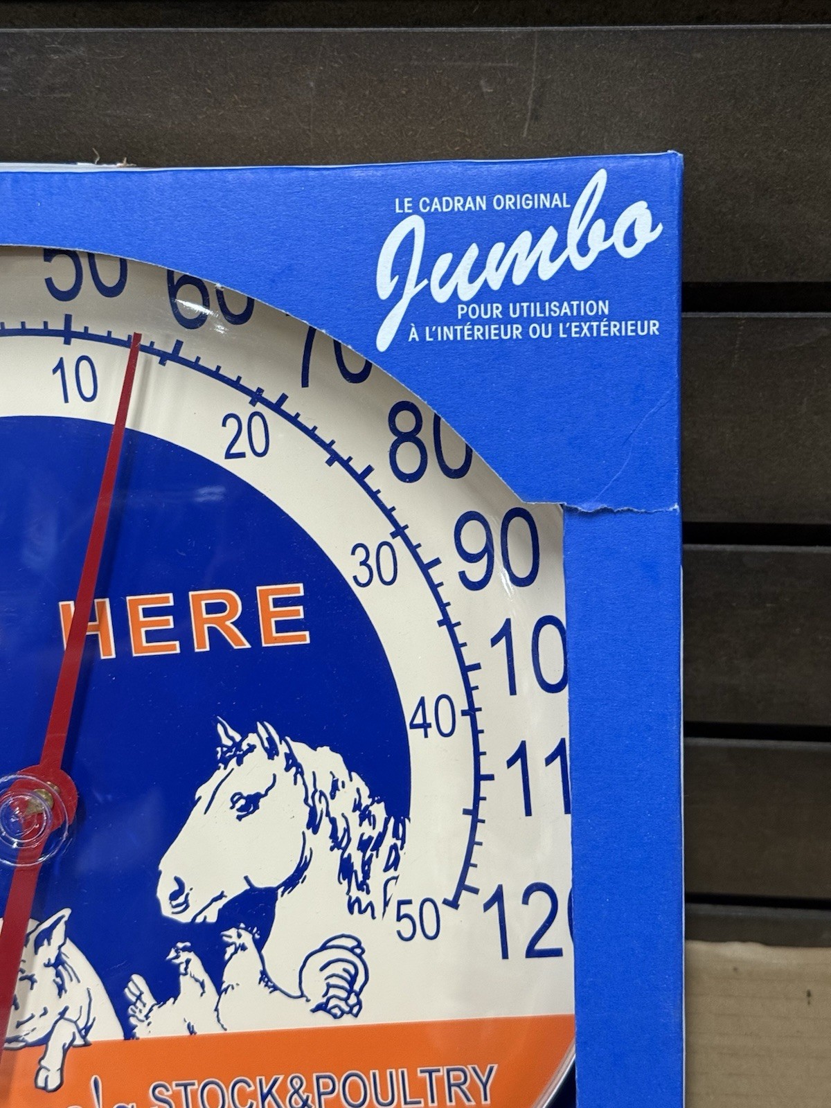 NOS Taylor Dr. McClure’s Stock & Poultry 12″ Metal Jumbo Dial Thermometer 495185