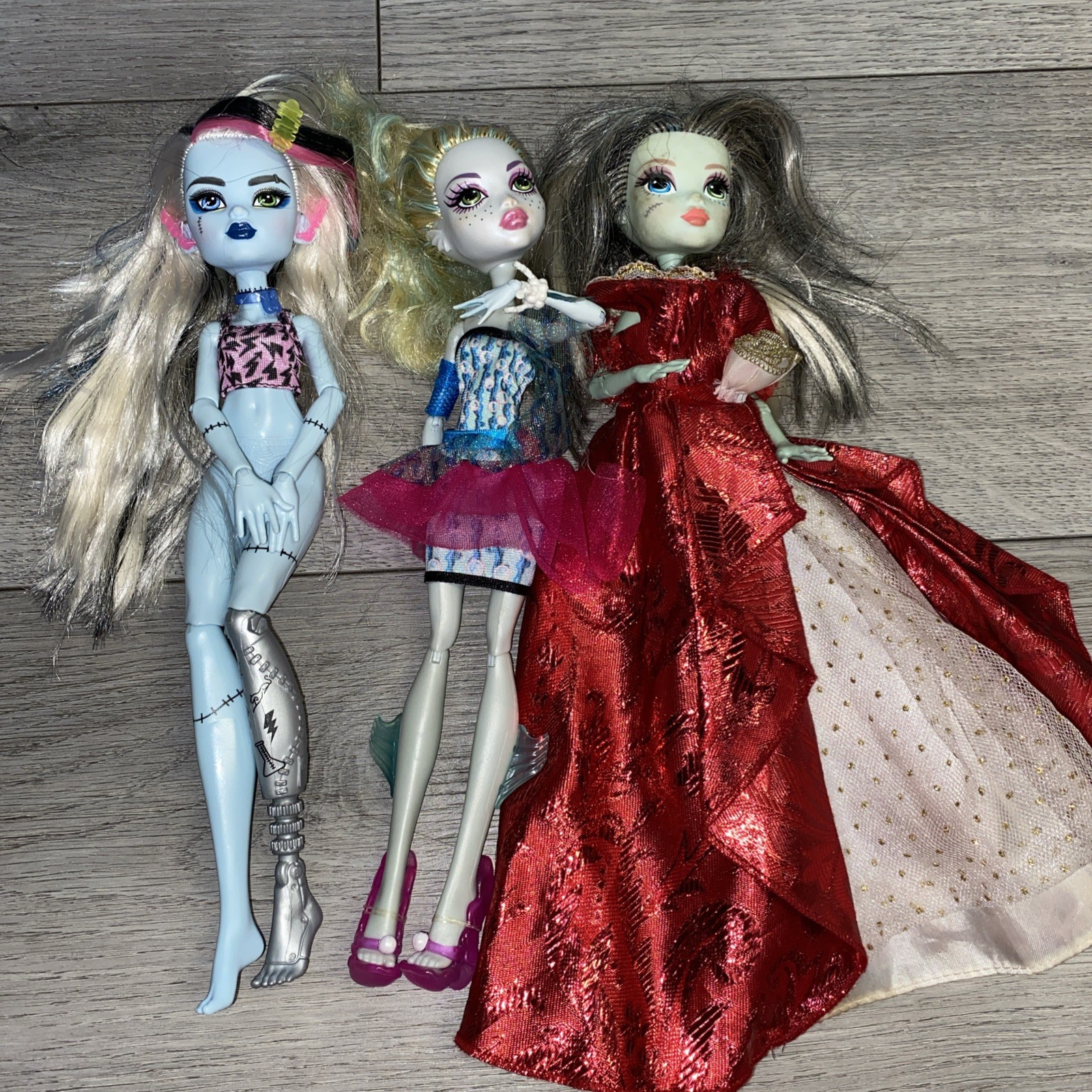 Mattel Monster High Frankie Stein Doll 2016 & 2021 Lagoona Blue Doll 2008