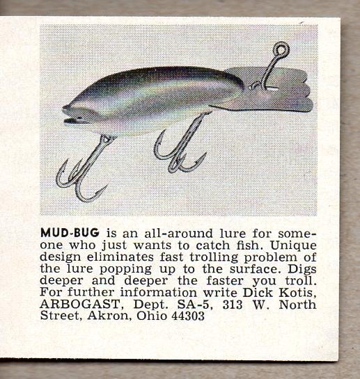 1971 Magazine Photo Arbogast Mud-Bug Fishing Lures Akron,Ohio