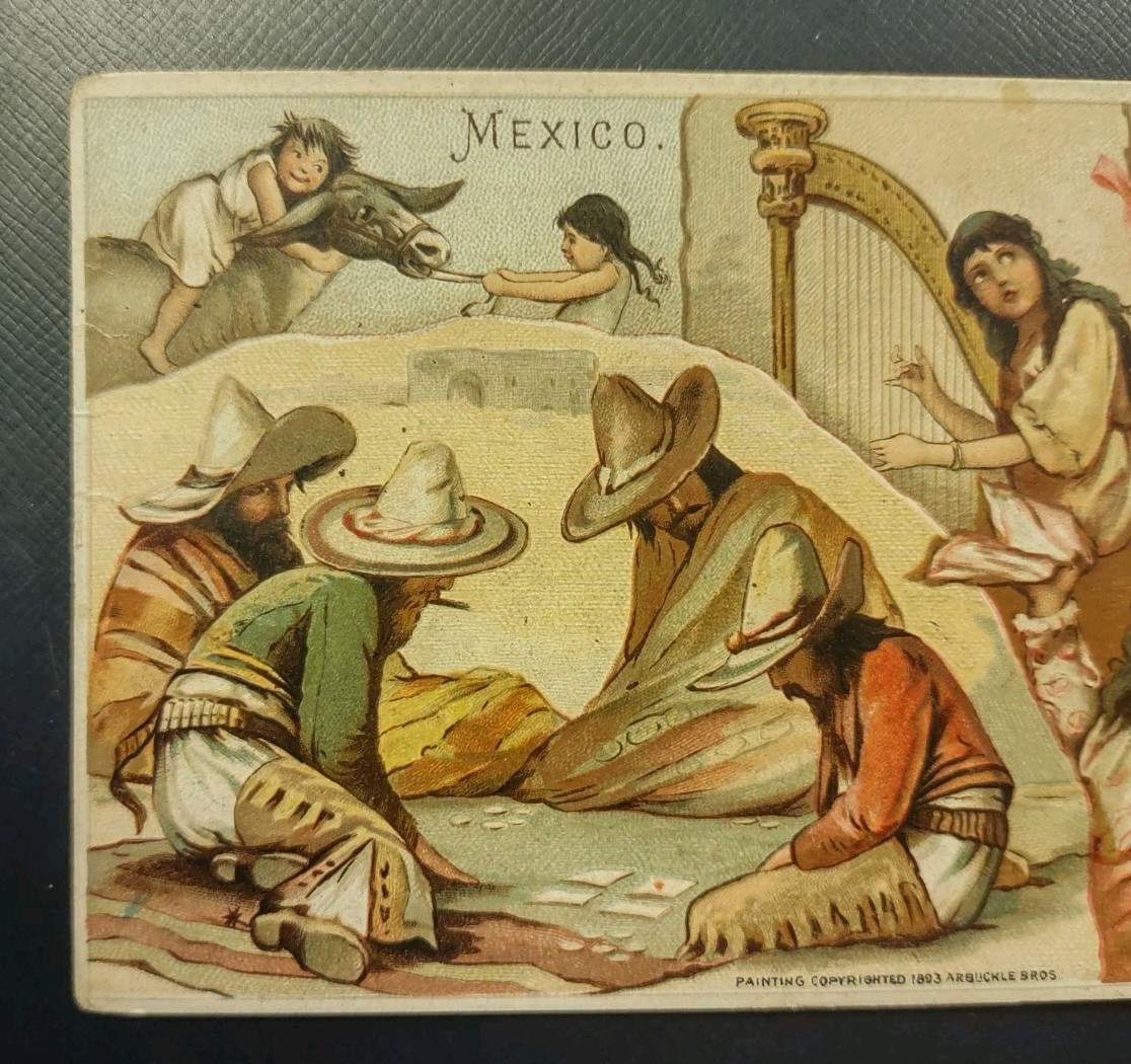 Arbuckles Ariosa Coffee Advertising Trade Card Mexico #30 1893 Nations Series