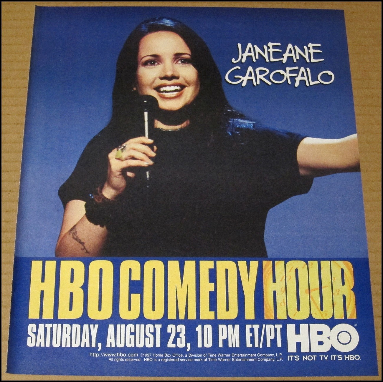 1997 Janeane Garofalo HBO Comedy Hour Print Ad 10″x12″ Advertisement VTG