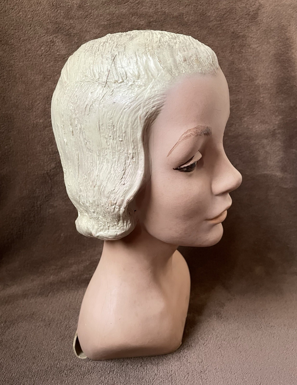 Vintage 1940-50s Female Mannequin Head – Millinery Store Display