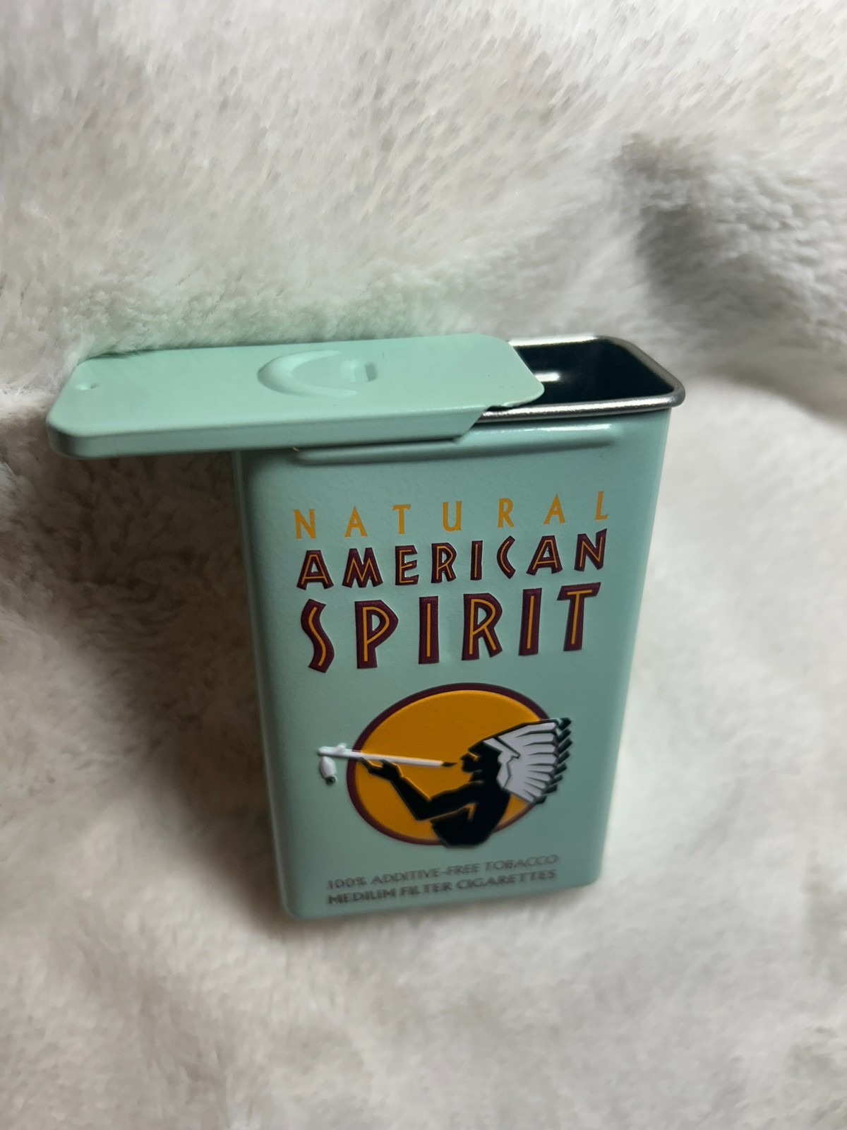 Natural American Spirit Tin, Sage, Sliding Lid 20th Anniversary Commemorative Ed