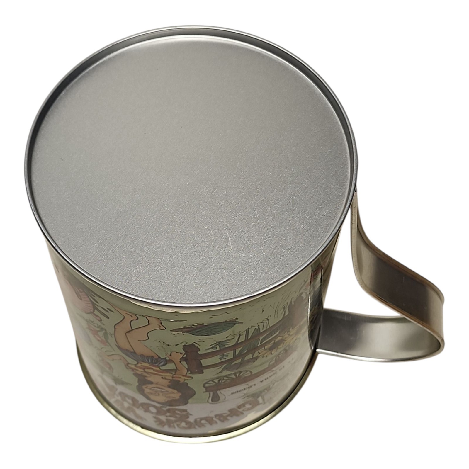 Chuck Wagon Soda Tin Mug Cup Rustic Country Hillbilly Novelty 5.25″ Tall Vintage