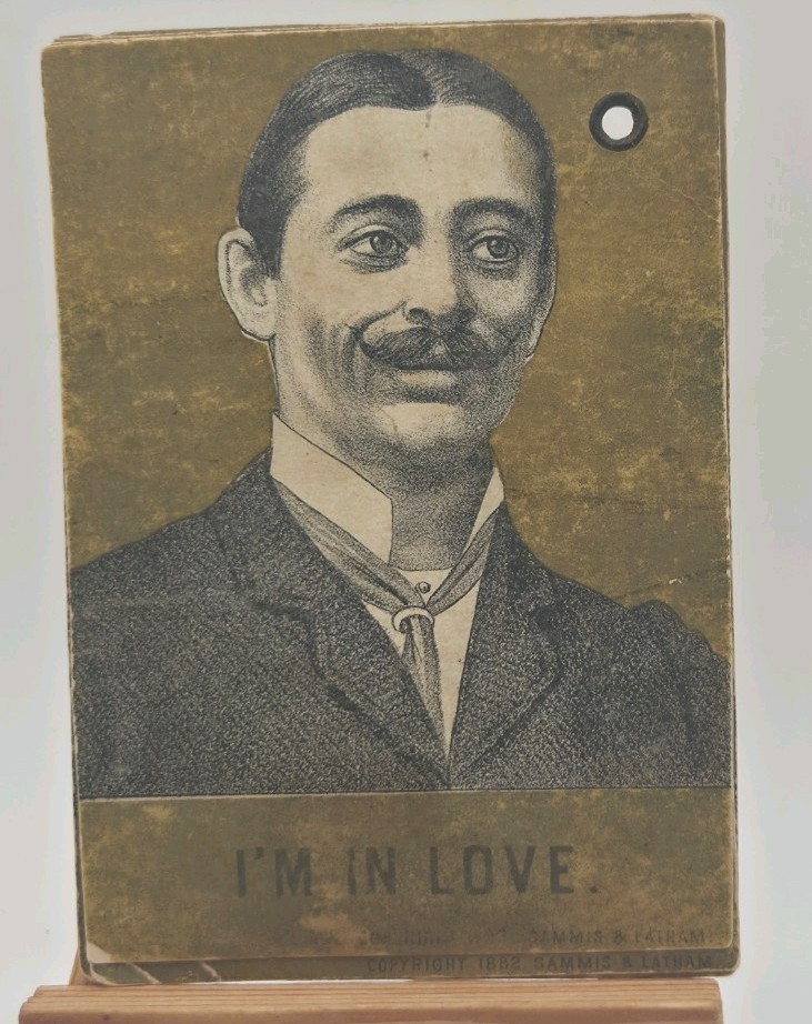 1882 H. J. Latham – I’m In Love – Trading Card Set of 4 Victorian Age Antique
