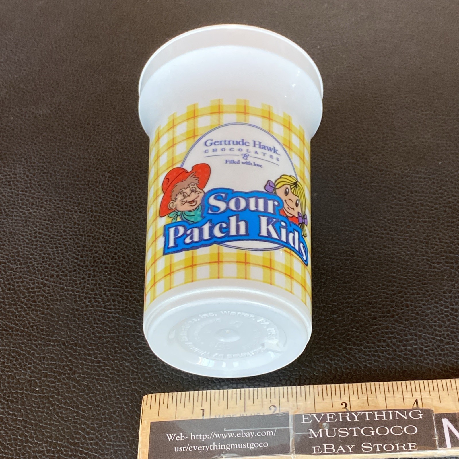 Vtg Sour Patch Kids Candy Gertrude Hawk Chocolate Tumbler Cup Whirley Industries