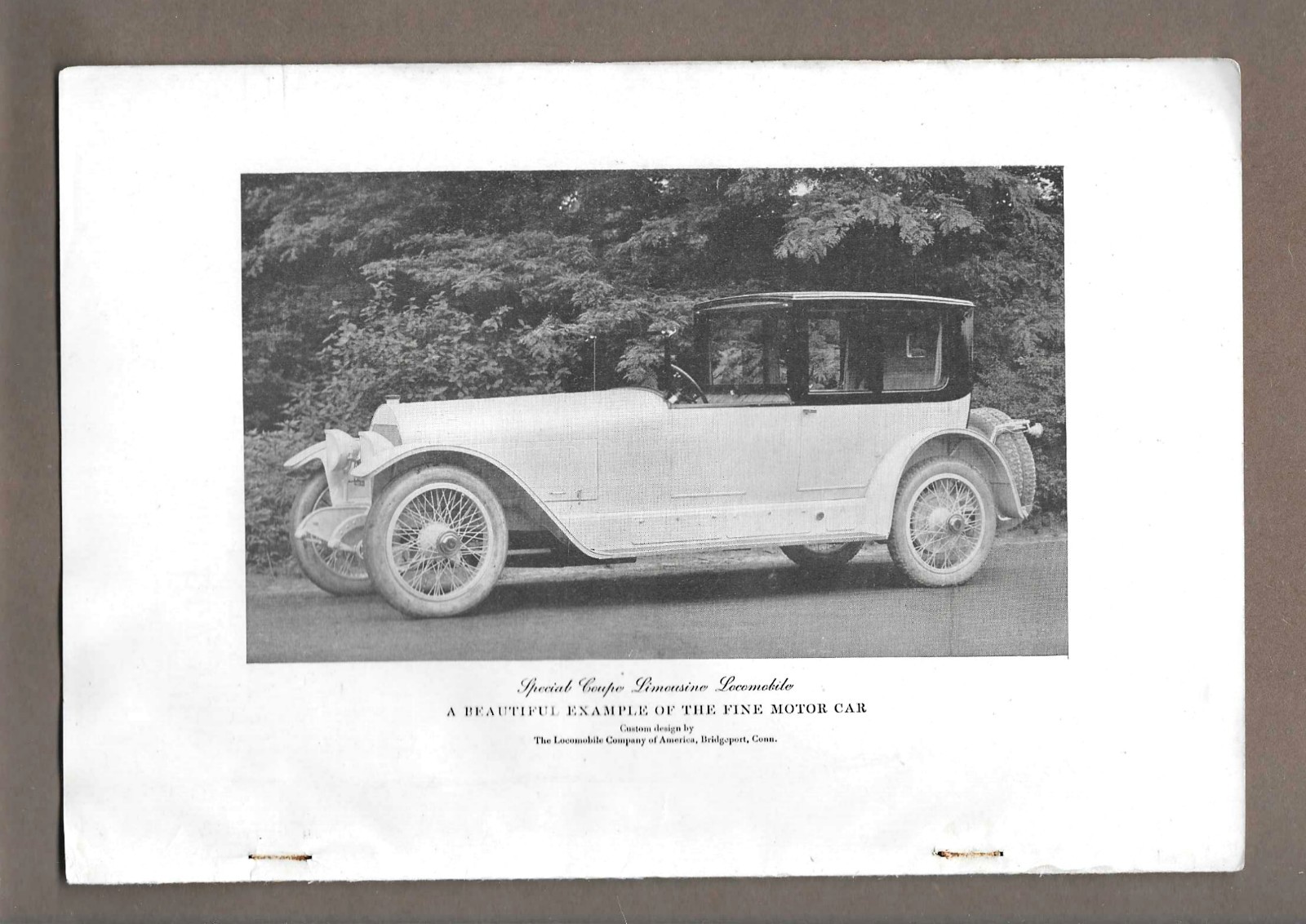 1919 Special Coupe Limousine Locomobile & Robert Louis Stevenson Thistle Ed Ads