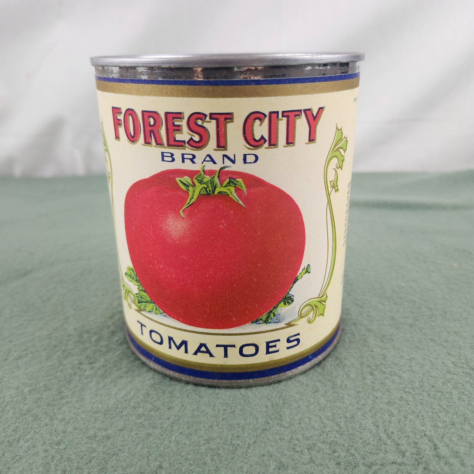 Vintage Forest City Brand Omaha Nebraska Tomato Can Label on Can