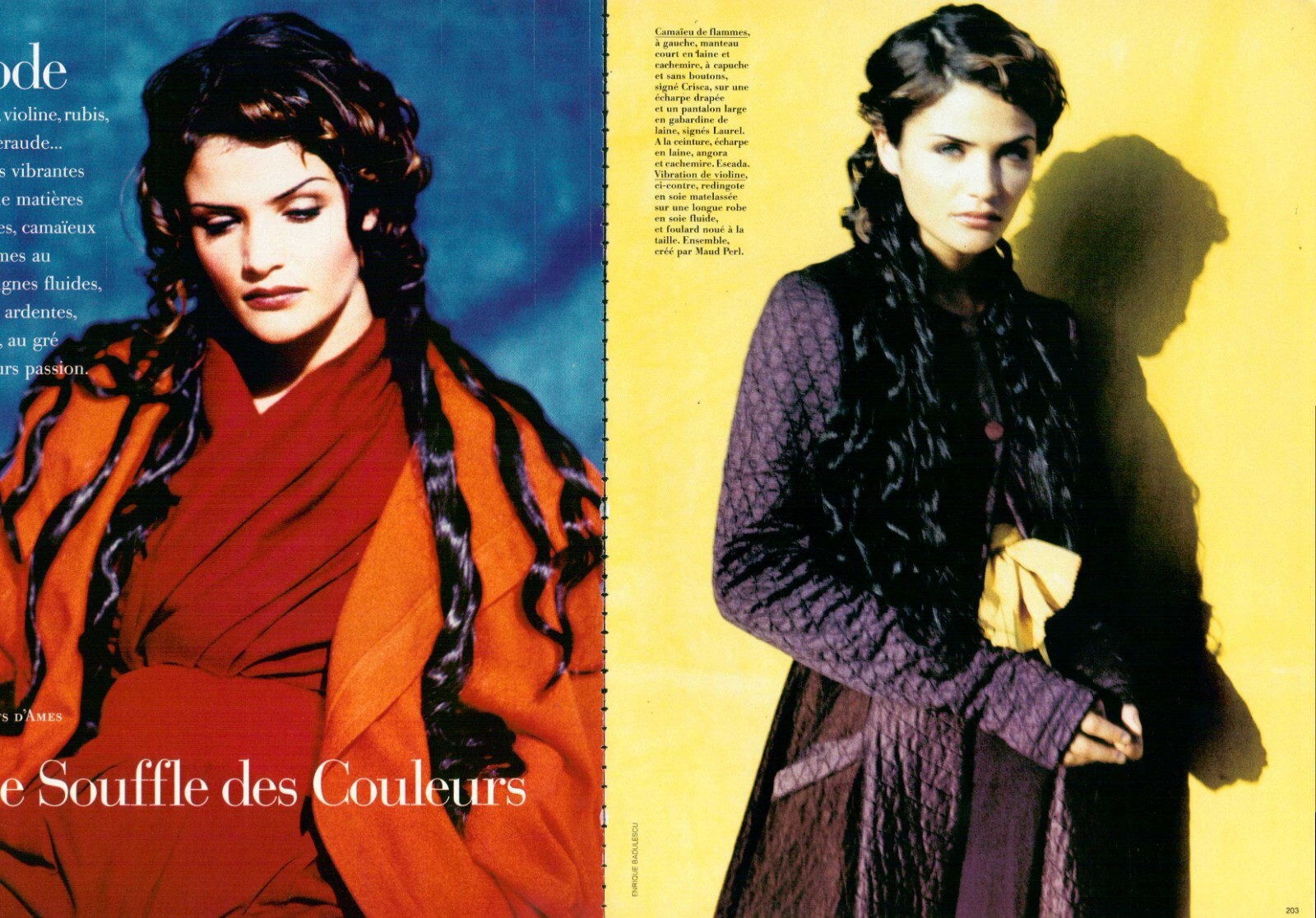 Helena Christensen by Mikael Jansson Magazine Fashion Editorial paris 8pg 1992