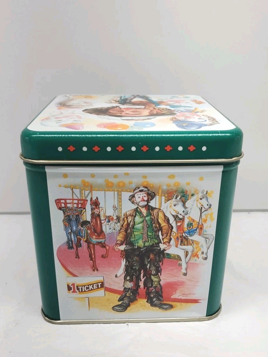 Emmett Kelly Vintage Collectable Clown Empty Tin Can 1996