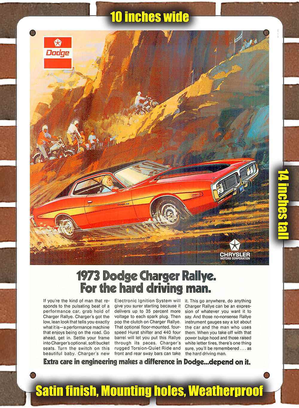 Metal Sign – 1973 Dodge Challenger Rallye- 10×14 inches