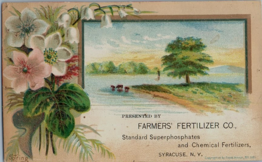 Victorian Trade Cards 1880’s Farmers’ Fertilizer Co., Syracuse, New York