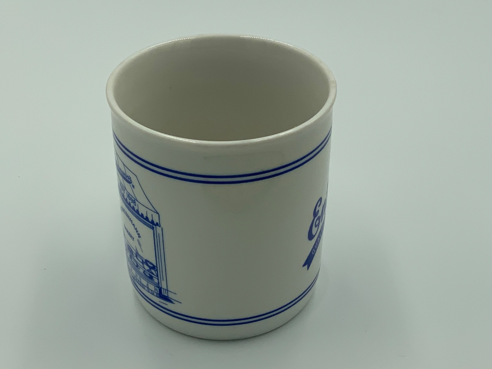 Vintage Entenmanns Coffee Mug 1898 Bakery Vintage Design Ceramic Cup 3.5in H