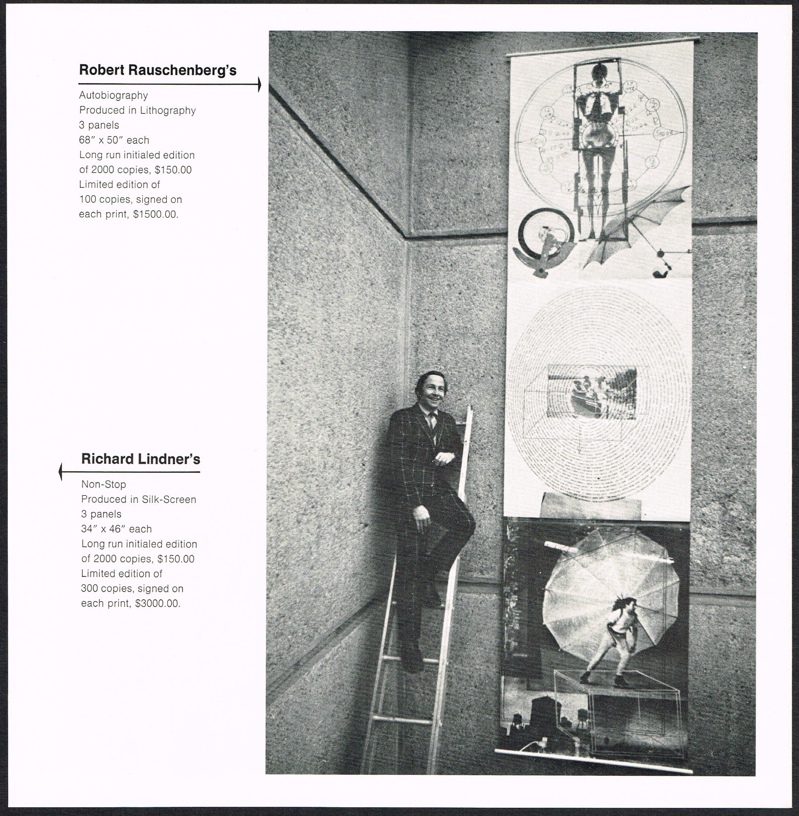 1970 Vintage Robert Rauschenberg Autobiography Art Artist Photo Print Ad