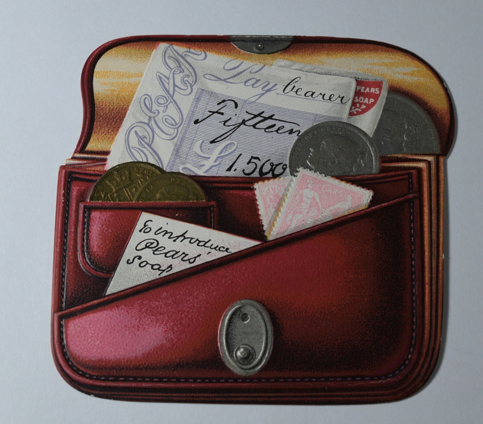 Advertising Card Beautifully Illustrated Lithographed Wallet Case 1890 England