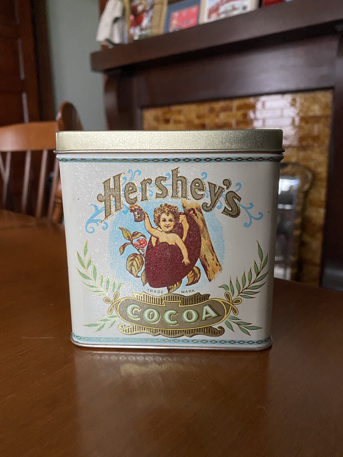 Vintage Hershey Cocoa Tin Lancaster Pa Plant Child in Cocoa Bean