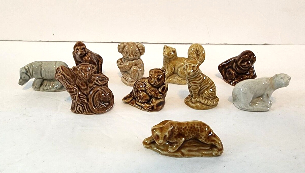 Red Rose Tea Wade Whimsie England pottery figures monkey squirrel beaver koala