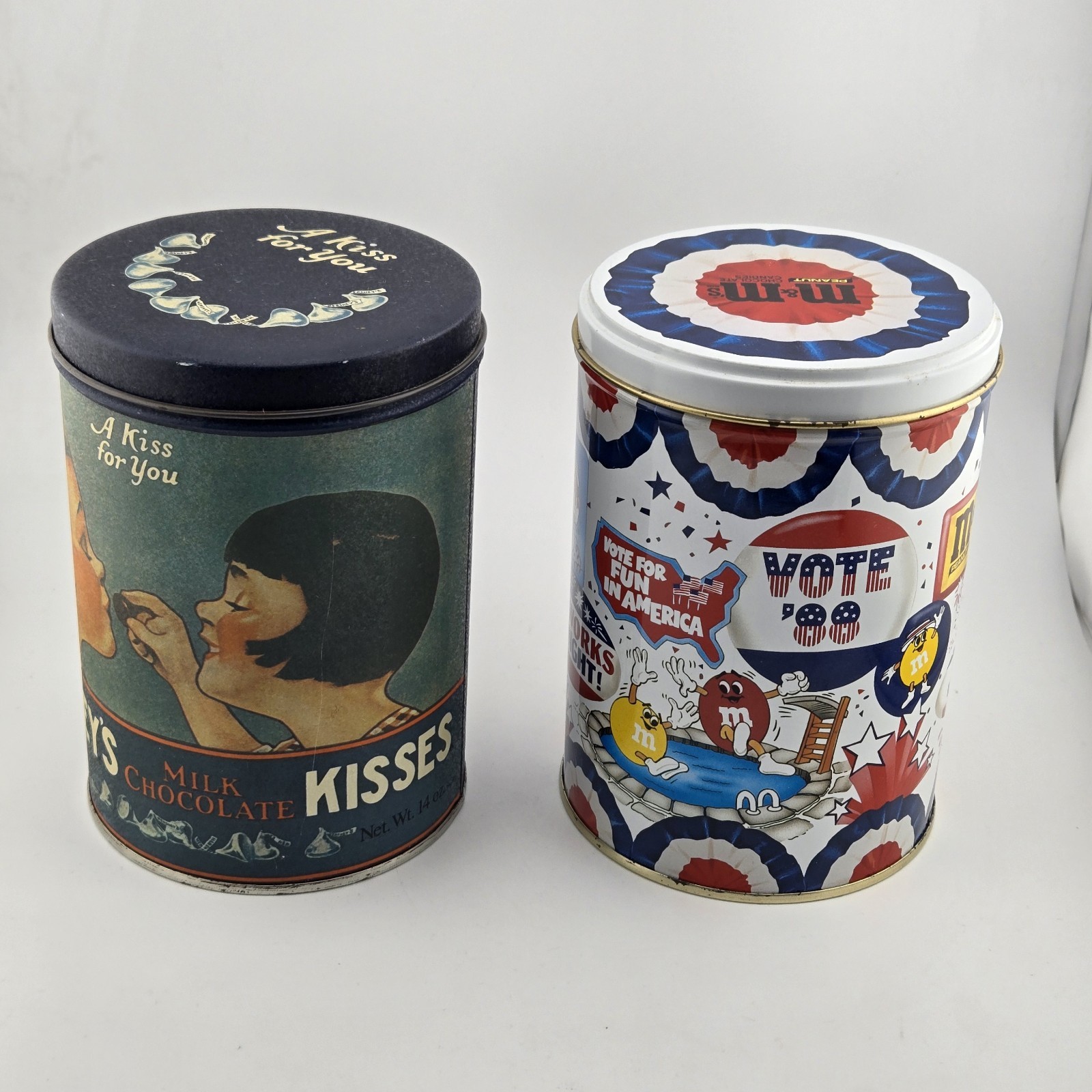 ​Lot of 6 Vintage Metal Tins 80s 90s M&M Hershey’s Bag Balm Altoids Disney Dahme