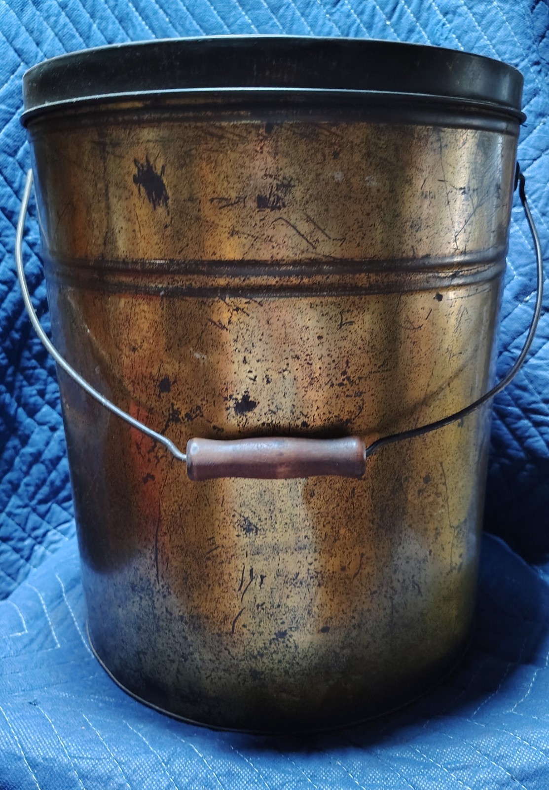 Vintage 50 lb Metal LARD tin