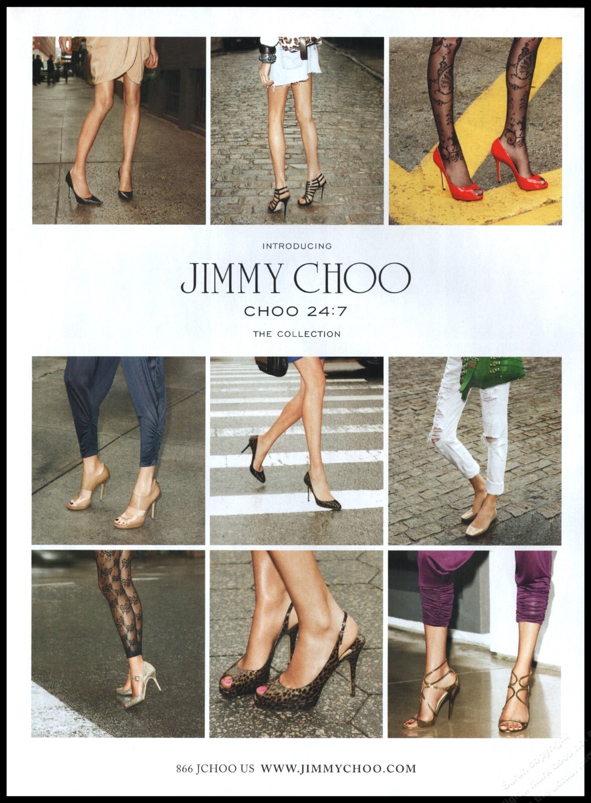 High Heels Jimmy Choo Magazine Print Ad Fashion Long Legs shoes 2010-1pg