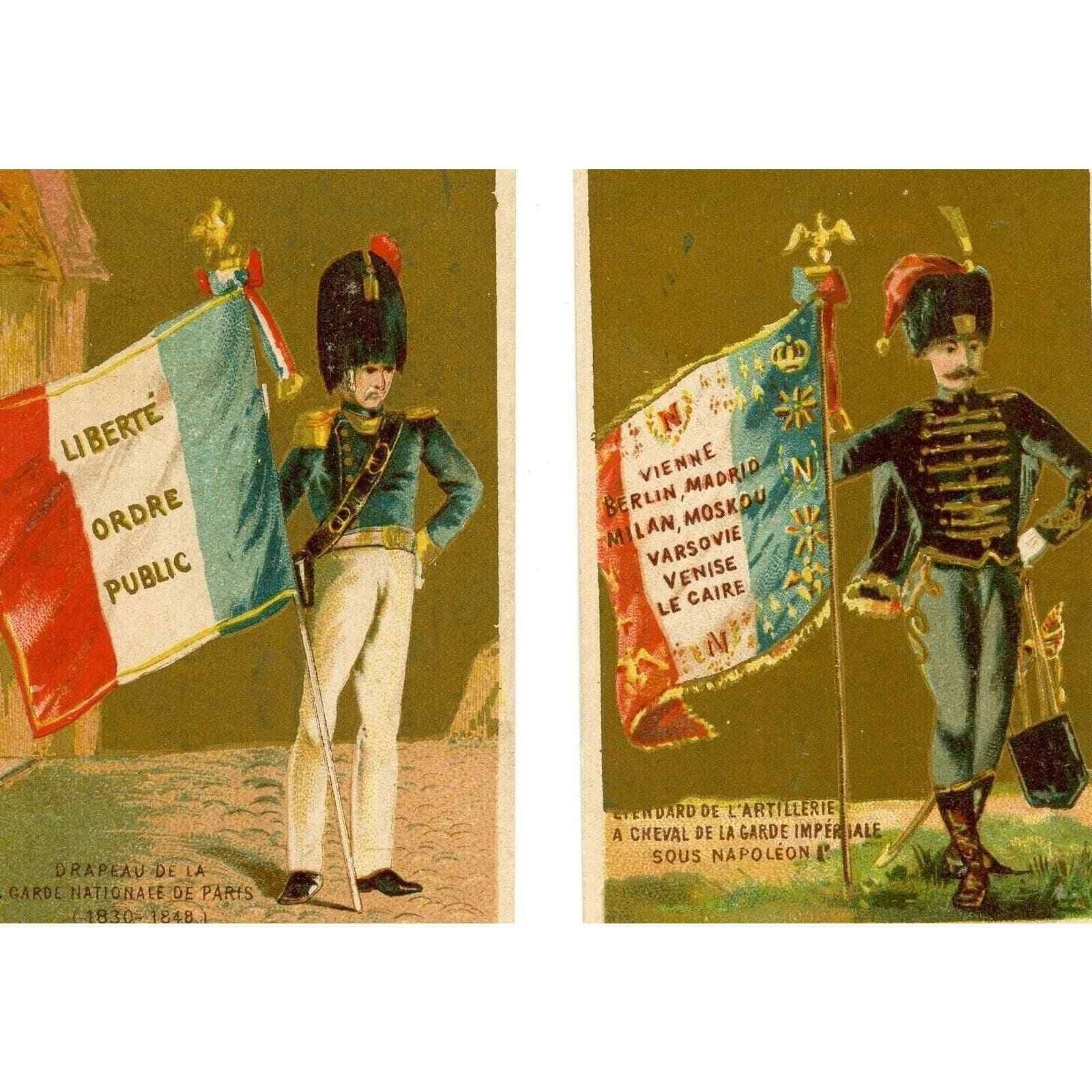 1880’s Pate Blanchard Military Flags Liberty Victorian Trade Card