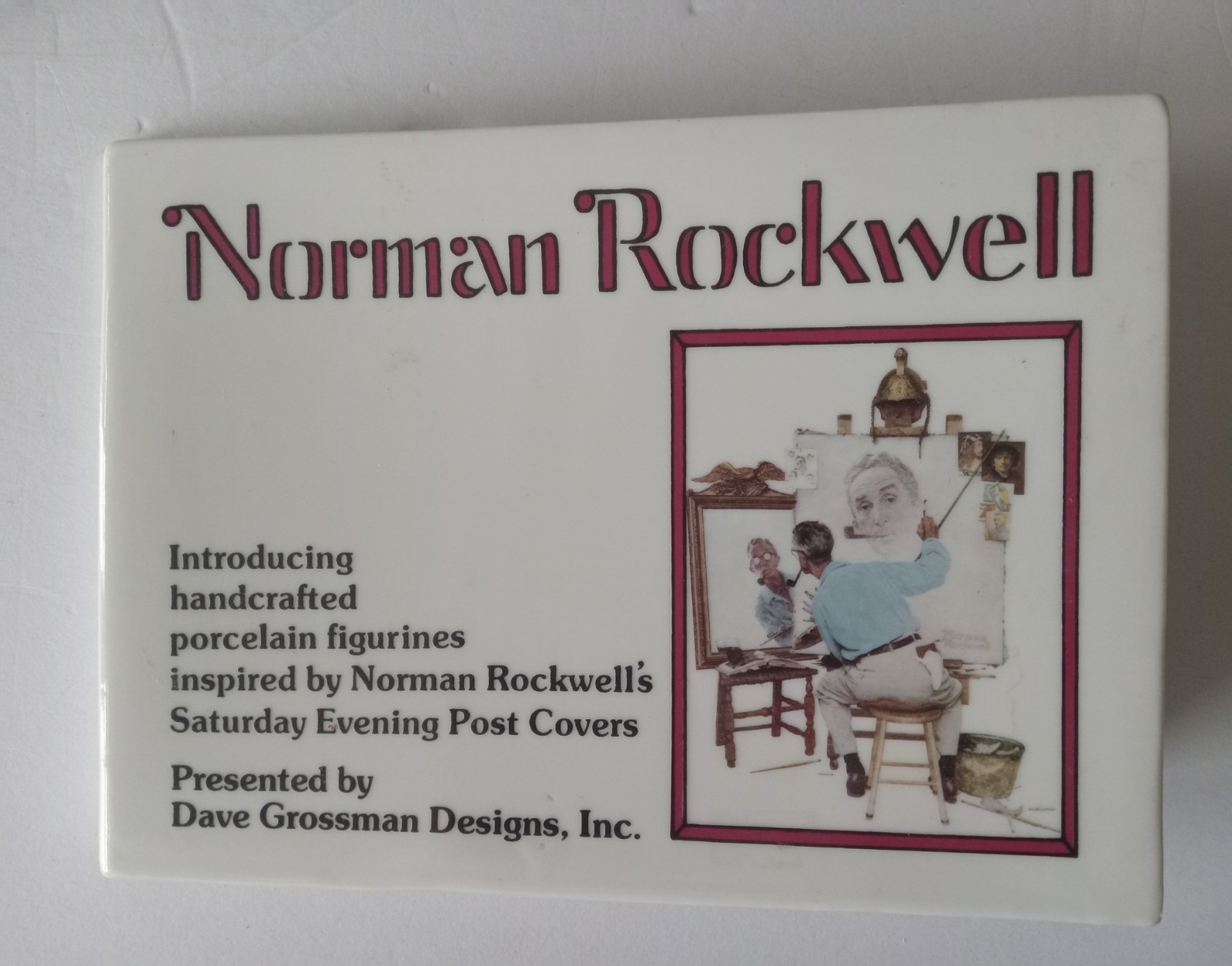 VNTG 1975 Norman Rockwell Porcelain Store Advertising Display Sign Excellent Con