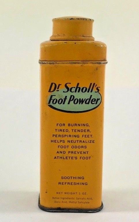 Vintage Dr Scholl’s Full Foot Powder Can / Tin A6-23