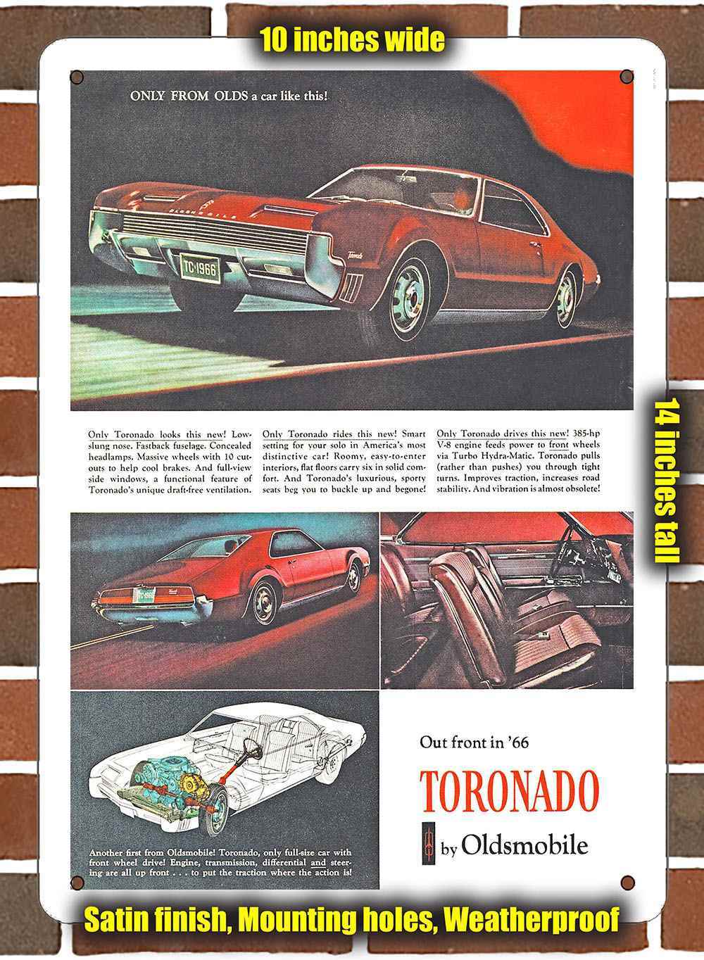 Metal Sign – 1966 Oldsmobile Toronado- 10×14 inches