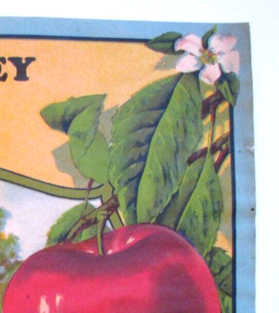 Original rare YAKIMA VALLEY apple crate label Yakima Washington R. Wachsmith