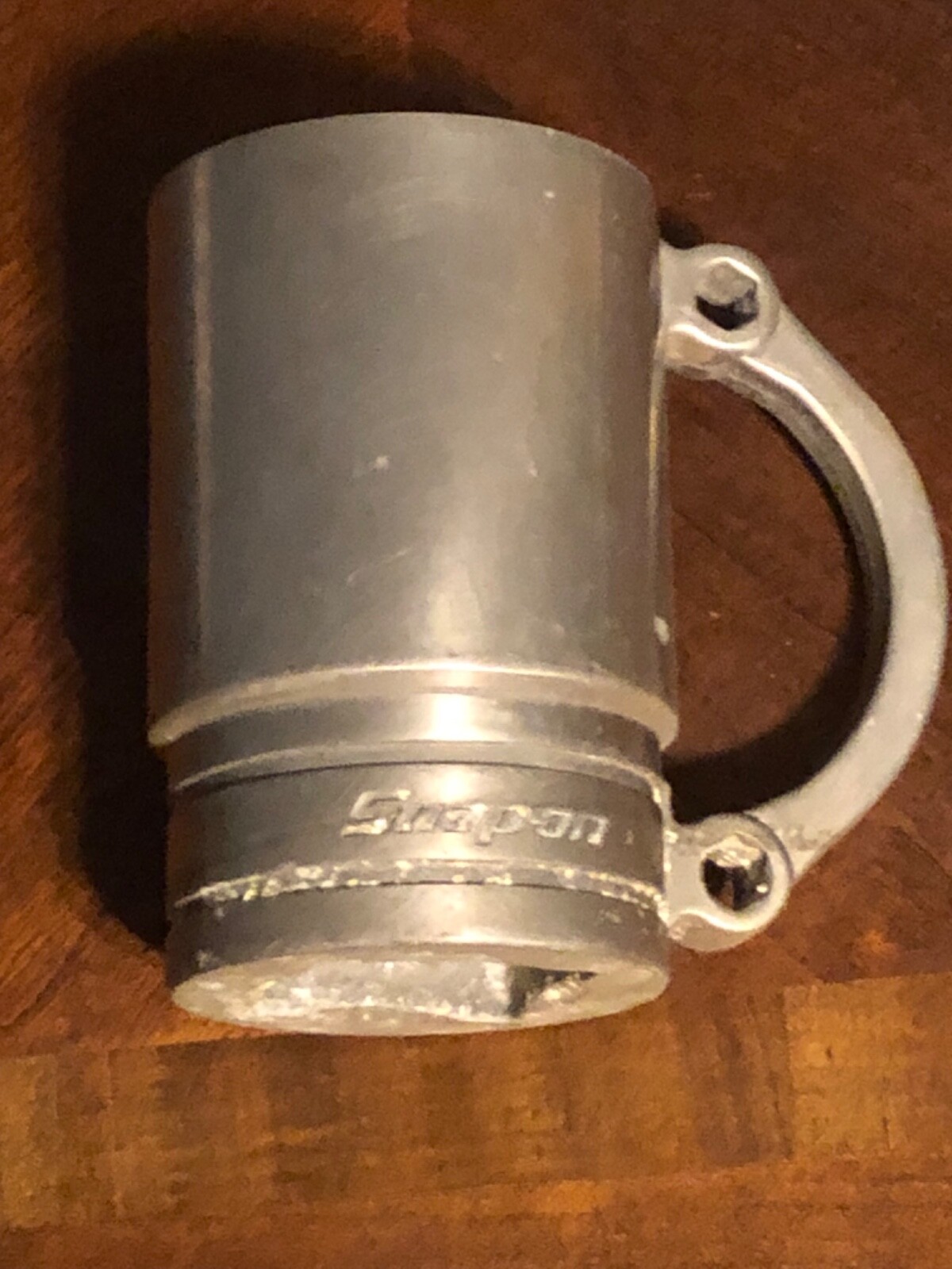 Snap-On Tools Aluminum Metal Flankard BEER Mug Stein 5/8 SF201 USA vintage