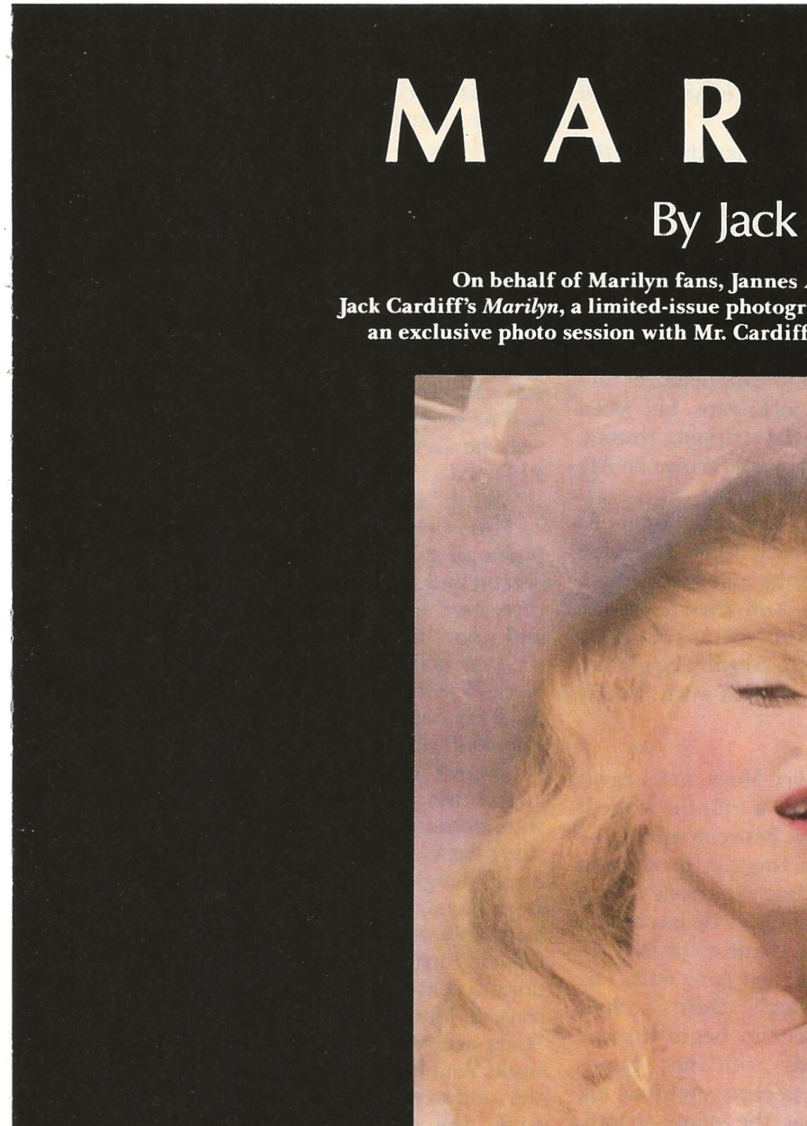 Vintage Print Ad Jannes Art Publishing – Marilyn Monroe By Jack Cardiff – 1990