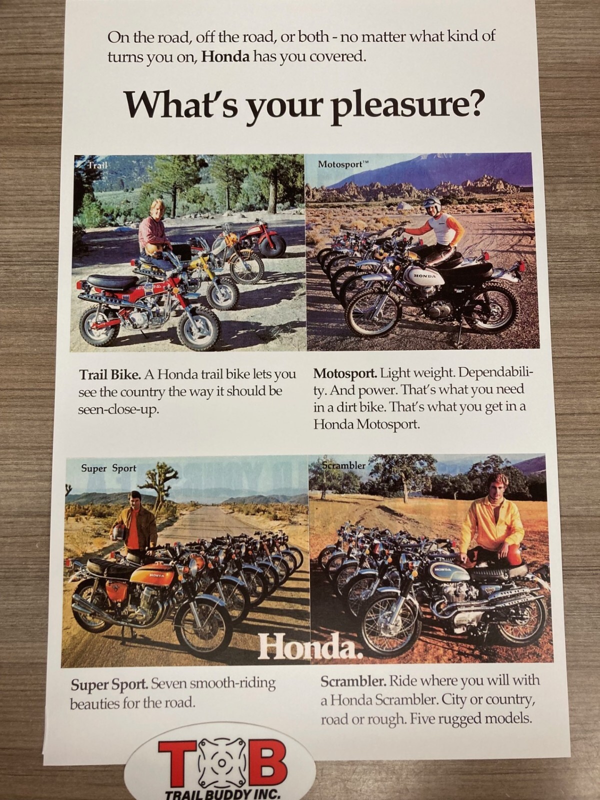 Honda Riding Styles Poster