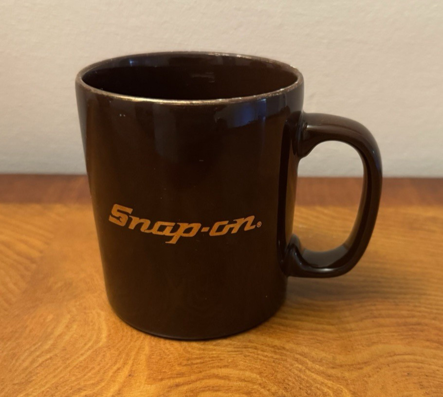 Snap-On Tools ~ Brown Promo Coffee Mug w/Gold ~ Staffordshire England