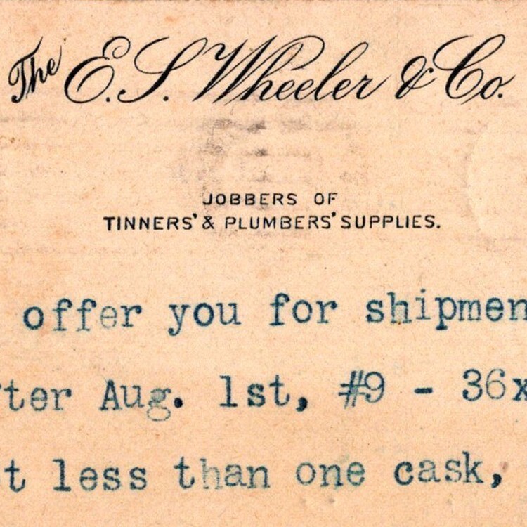 1894 E.S. Wheeler & Co New Haven Wire Company 256 Water Street Connecticut