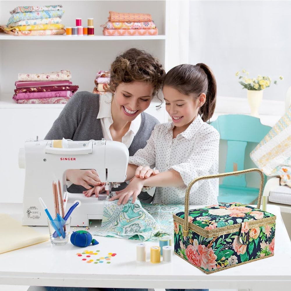Flrhsjx Large Sewing Basket Accessories Sewing Organizer For Sewing Supplies