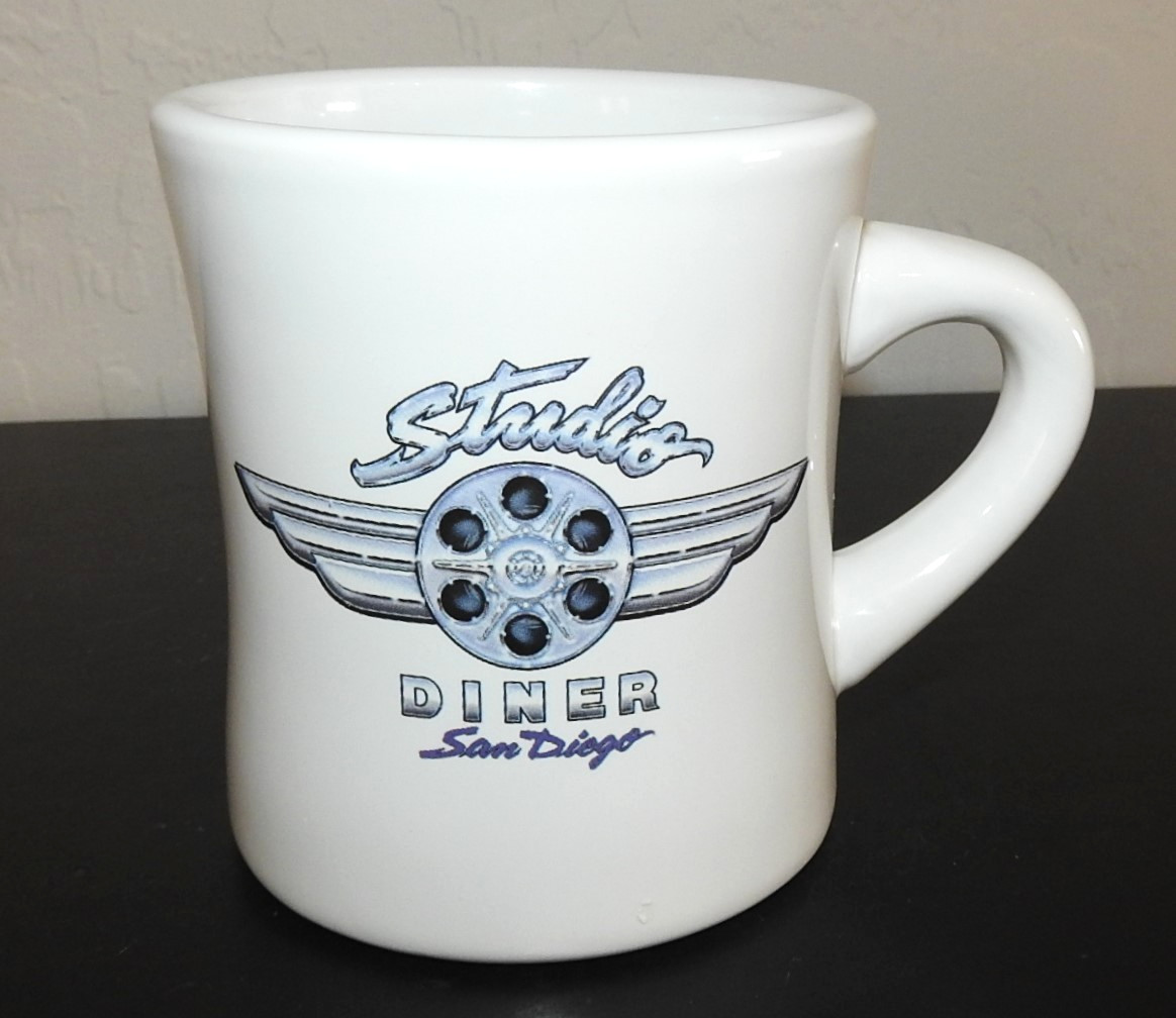 The Studio Diner Logo Coffee Mug Heavy Classic Diner Style San Diego CA