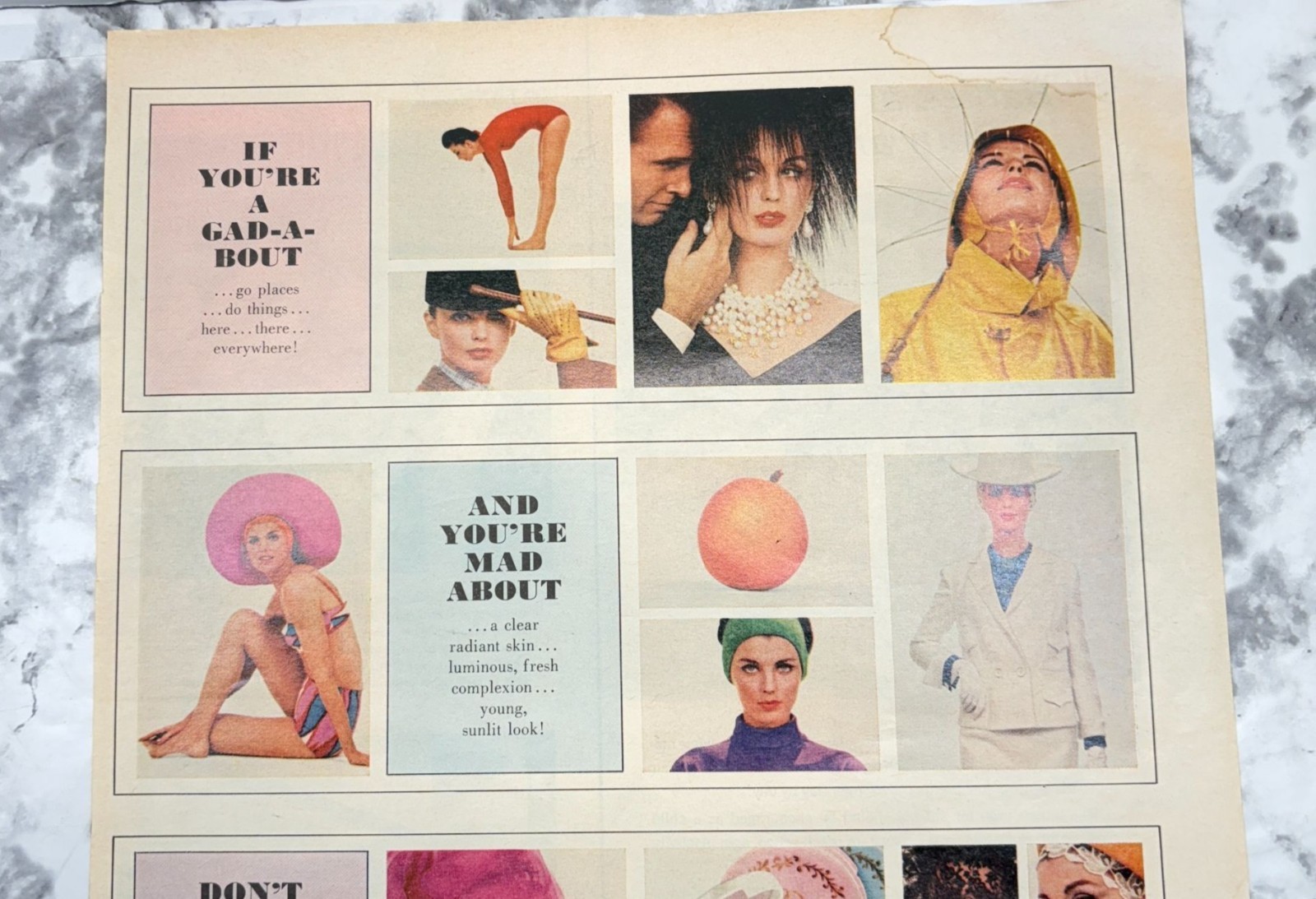 Max Factor Makeup Vintage Print Ad 1960s Creme Puff Mid Century Cosmetics