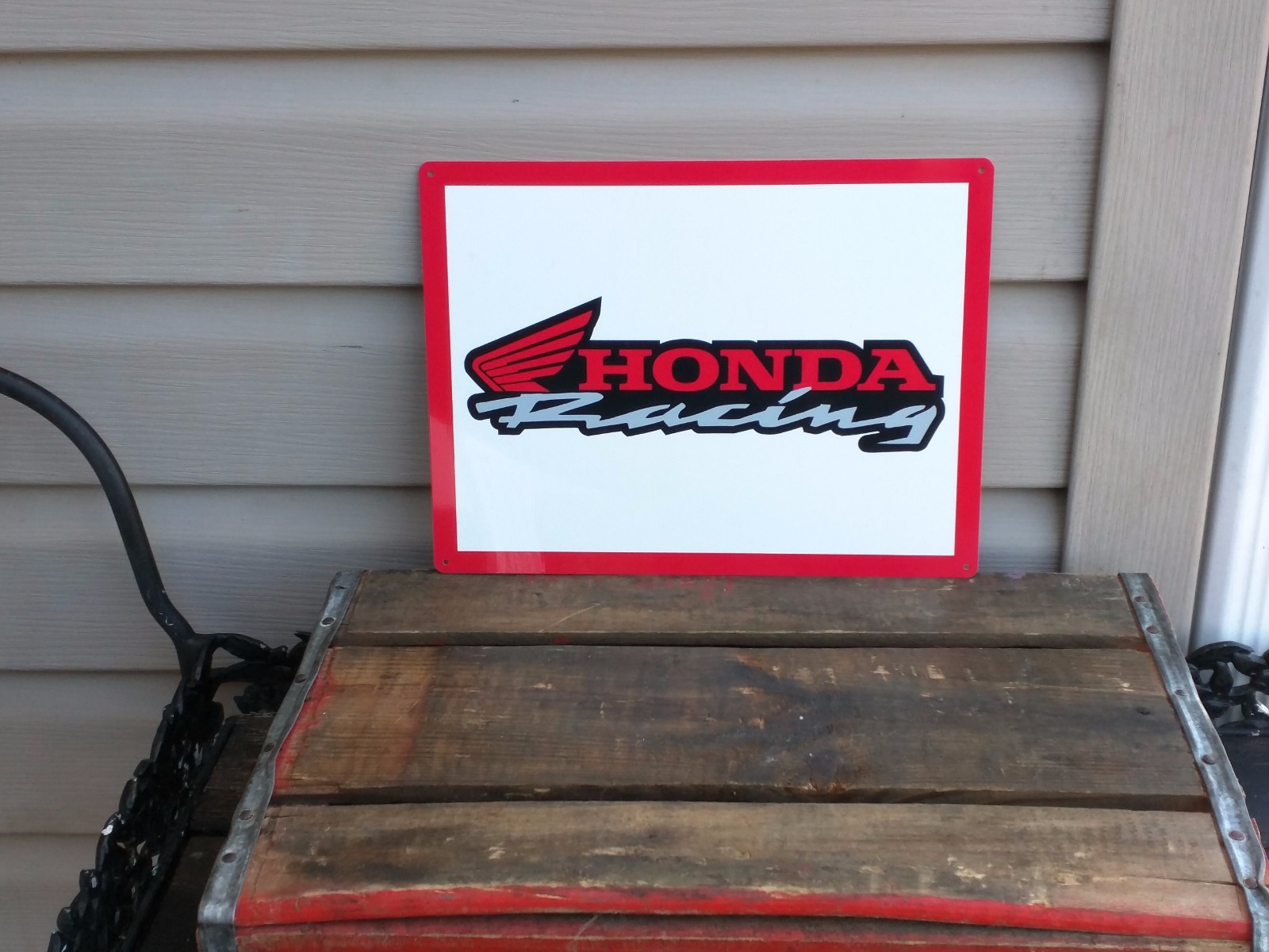 Honda Racing metal sign Motor Cycle mechanic Garage advertising 9X12 50056