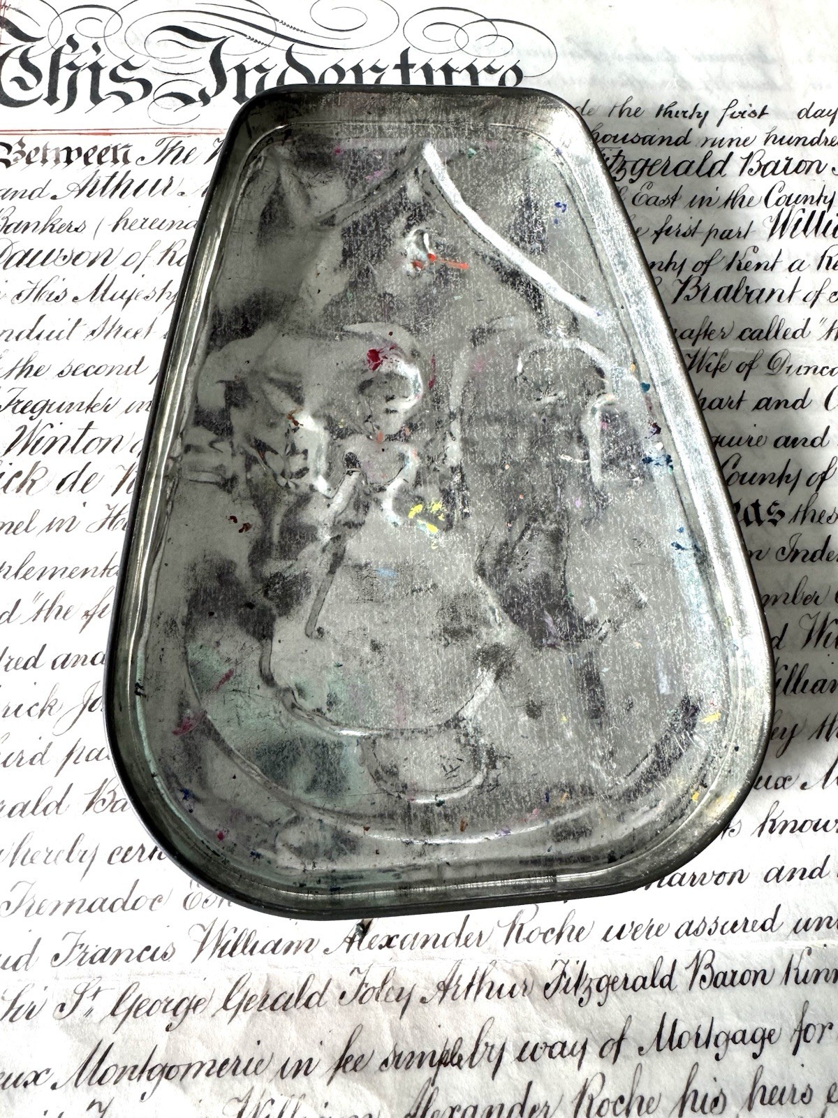 Vintage George W. Horner & Co. Ltd. Made In England Whimsical Toffee Tin