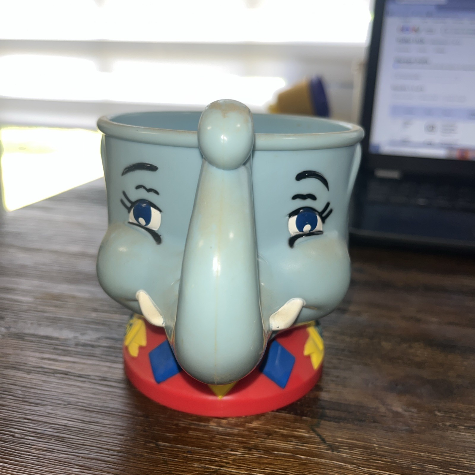 VTG Ringling Bros Romeo Elephant Mug Unisex Blue Circus Souvenir 3D Plastic Cup