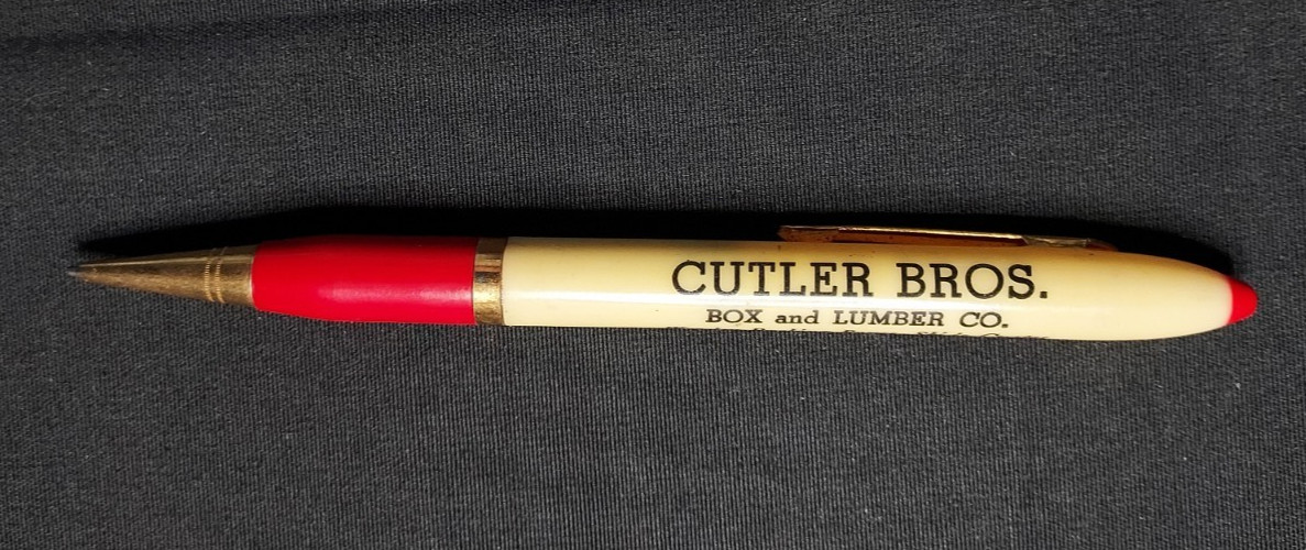 Old Advertising Premium Mechanical Pencil Cutler Bros Box & Lumber Jersey City