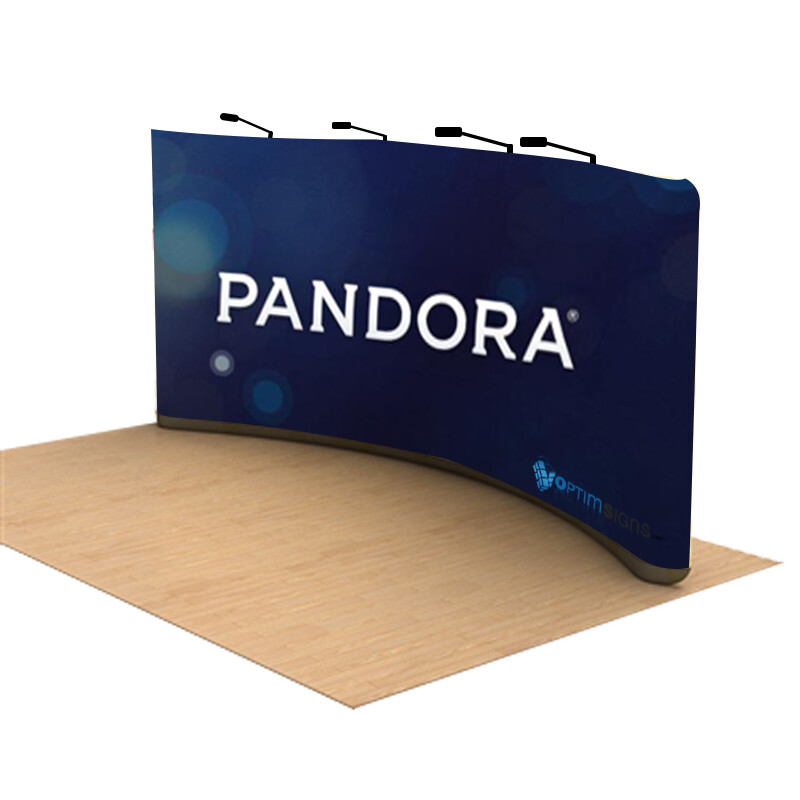 15ft Custom Curved Backdrop Wall Trade Show Display Pop Up Stand Banner Booth