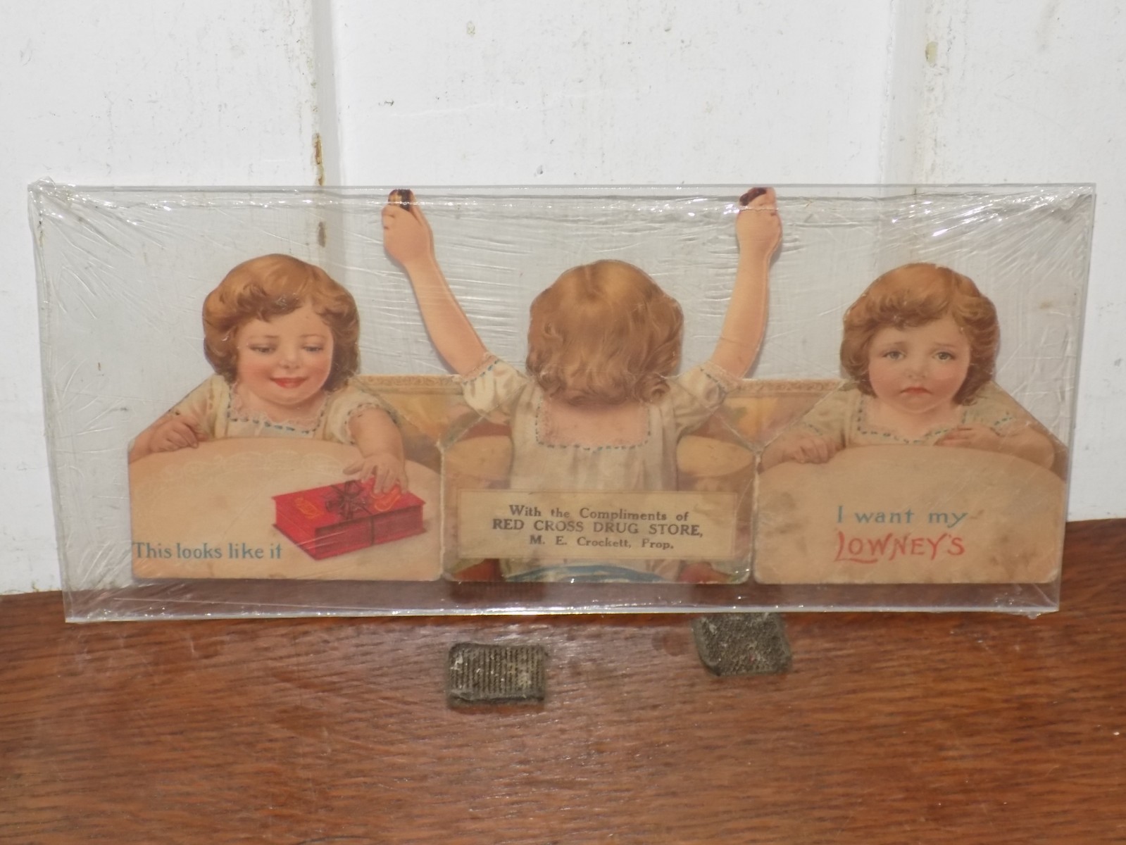 Vintage Lowney’s Cocoa and Chocolates Double Sided Cardboard Sign