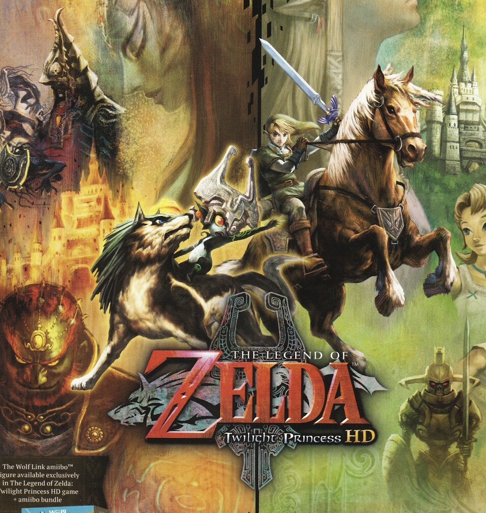 Vintage 2016 The Legend Of Zelda Original Wii Game Print Ad Art 21x27cm GIM 275