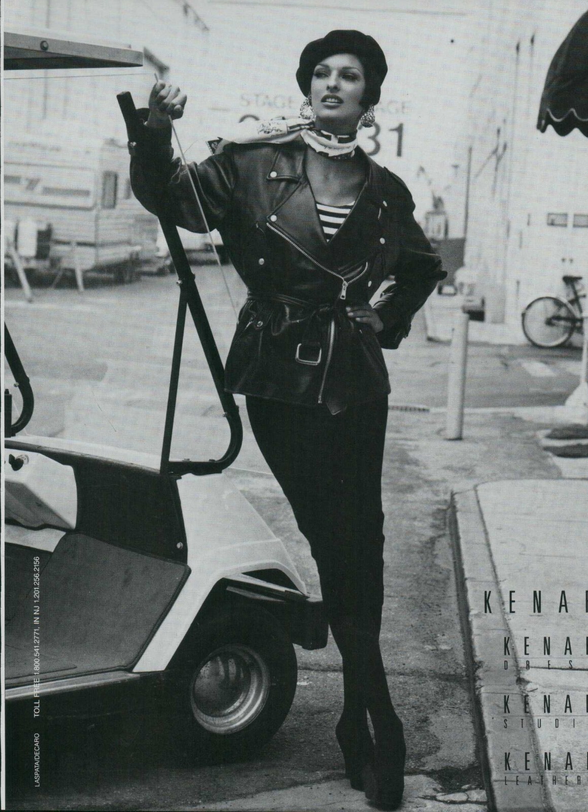 KENAR Magazine Print Ad Advert Sexy Linda Evangelista BY Steven Meisel 2pg 1992