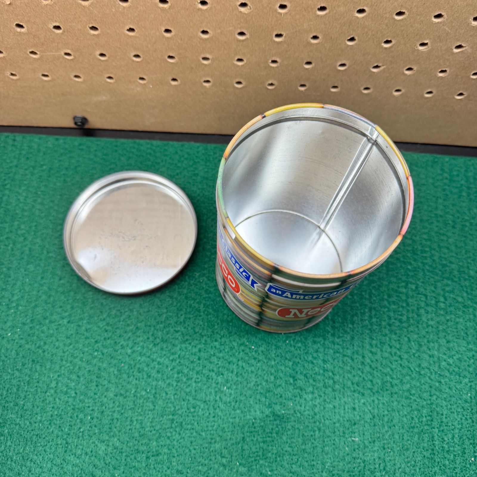 Vintage Necco Wafer Candy Tin Red Lid Metal Storage Container 10oz USA