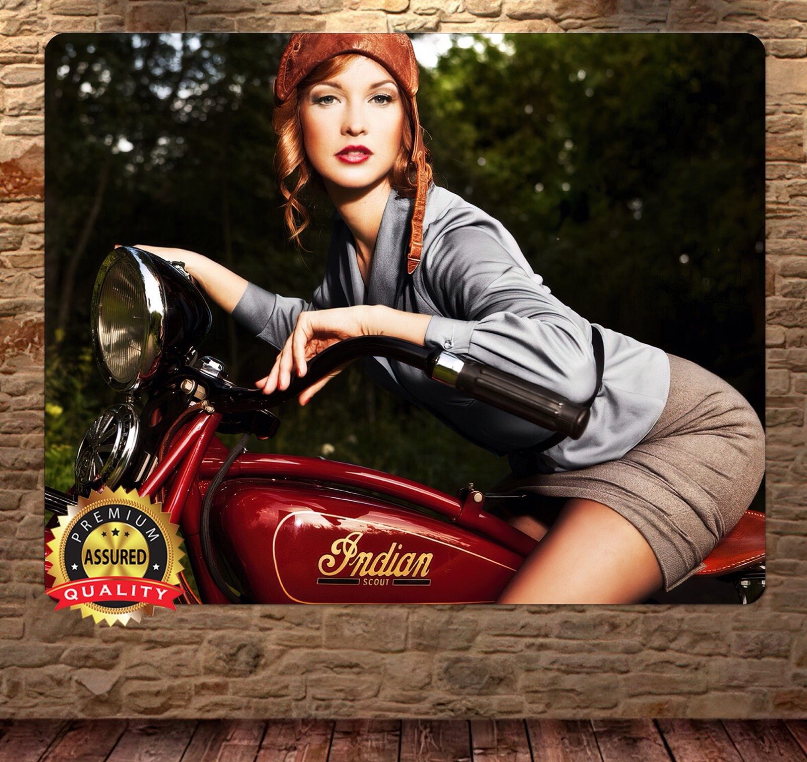 Indian Motorcycles – Vintage – Redhead – Metal Sign 11 x 14
